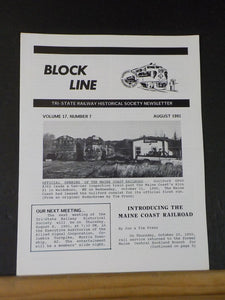 Block Line NRHS 1991 August Tri-States Railway Historical Society Amtrak equipme