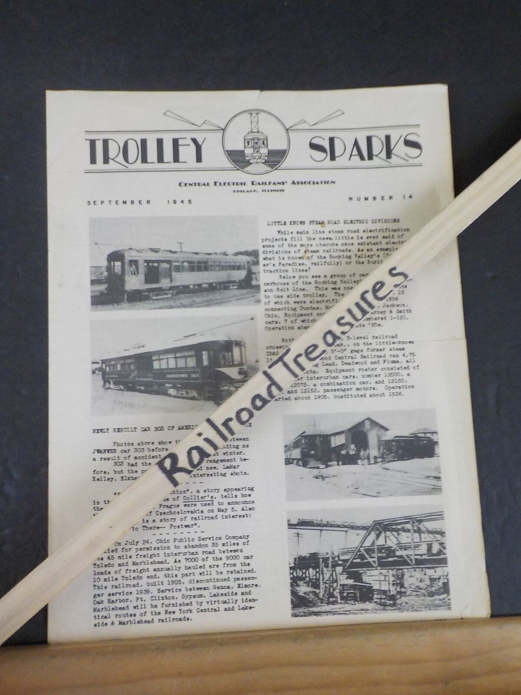 Trolley Sparks #14 November 1945 Washington & Old Dominion Railway
