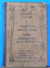Locomotive Brake 24-RL Equipment Operating Instructions 1947 SC #2606-1