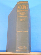 Moody’s Transportation Manual 1954 HC Railroads Airlines Shipping Traction