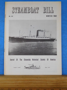 Steamboat Bill #84 Winter 1962 Journal of the Steamship Historical Society