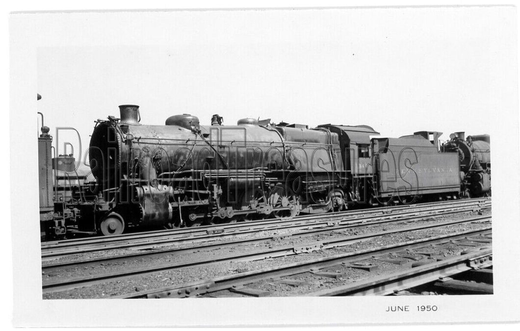 PHOTO Pennsylvania Railroad #1349 Locomotive Photo PRR. Approx 3 X 5 B&W