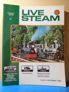 Live Steam Magazine 1976 August Propane tank car headlight valve settings