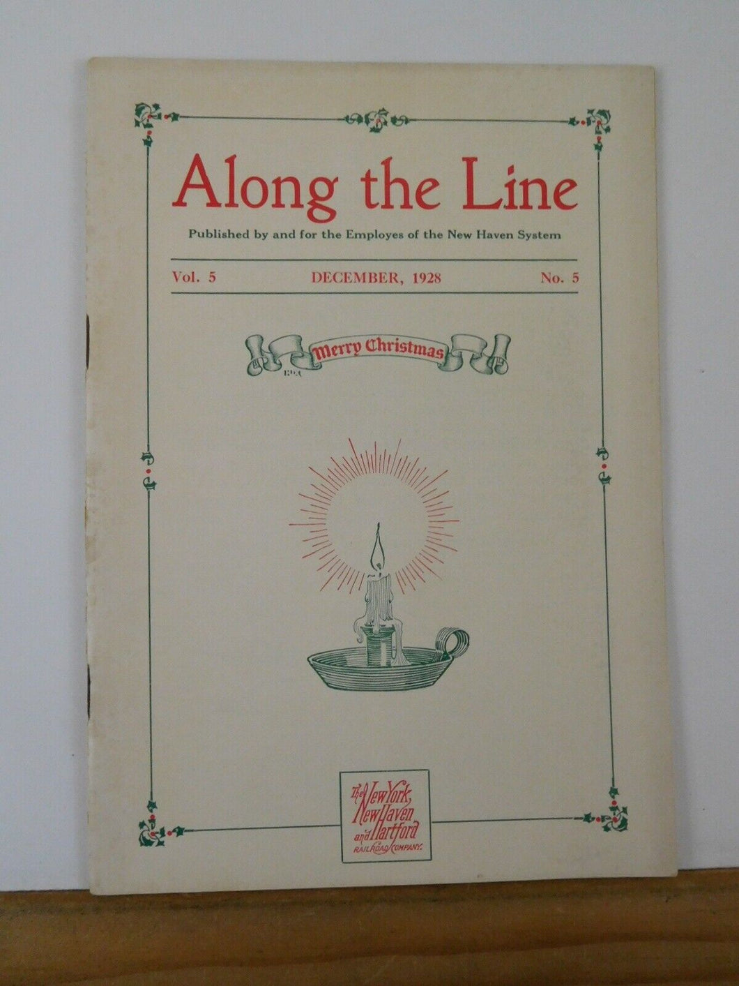 Along the Line 1928 December  New York New Haven & Hartford Employee Magazine