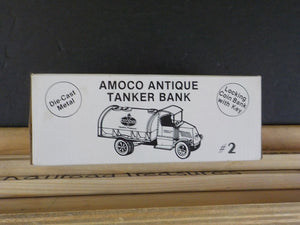 ERTL AMOCO Antique Tanker Bank #2 Die cast metal locking coin bank