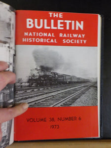 NRHS Bulletin Bound Vol 37-38 1972-73   12 issues National Railway Historical So