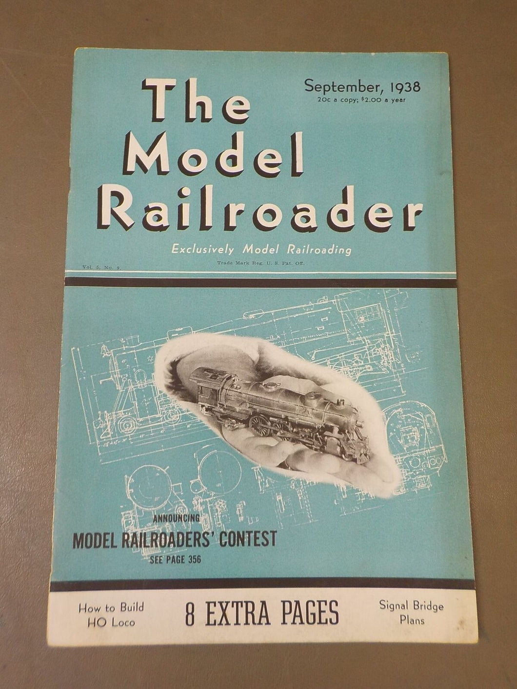 Model Railroader Magazine 1938 September Signal bridge plans  How to build HO Lo