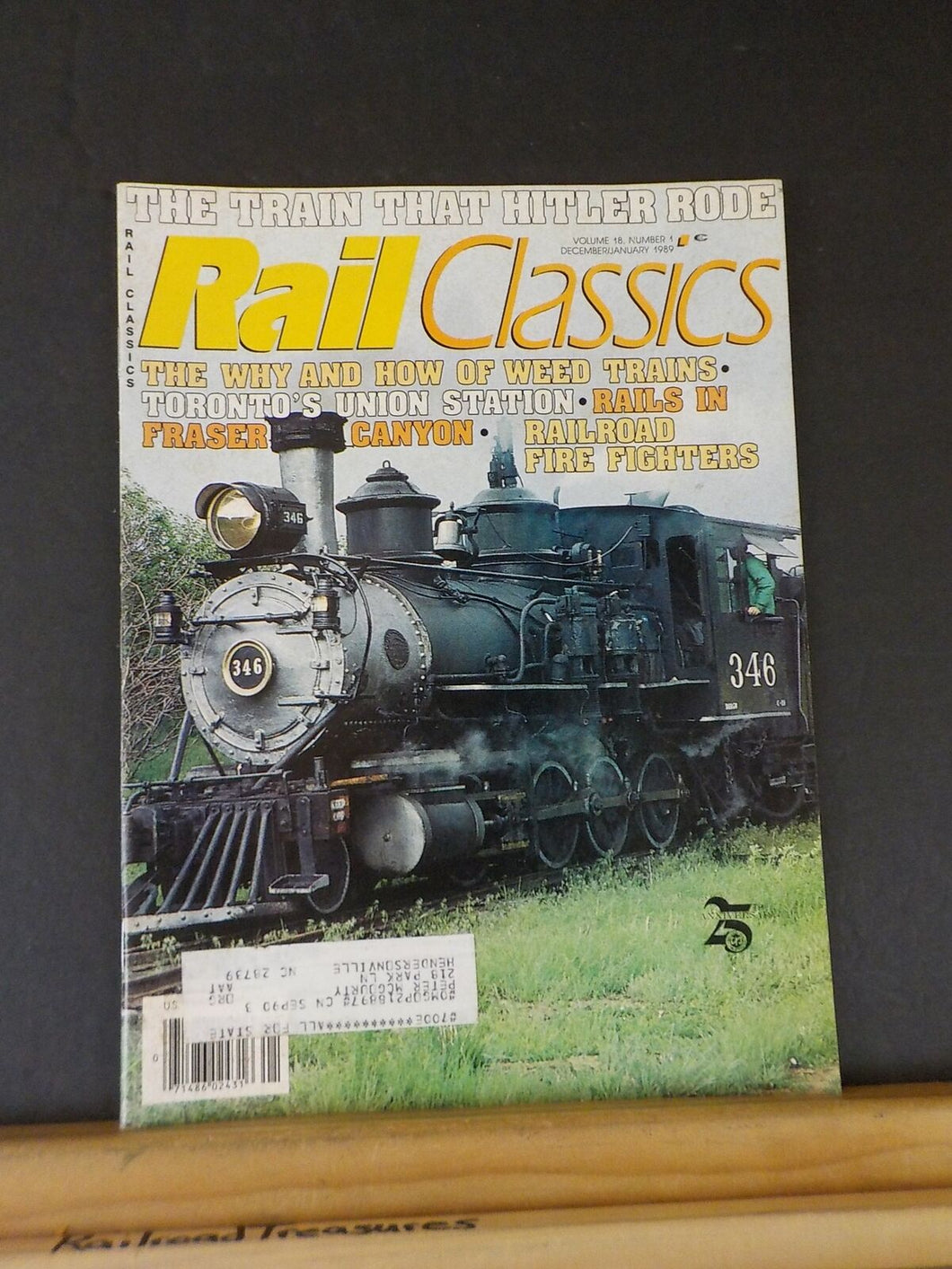 Rail Classics Magazine 1988 December/ January 1989 V18 #1 Weed trains Toronto Un