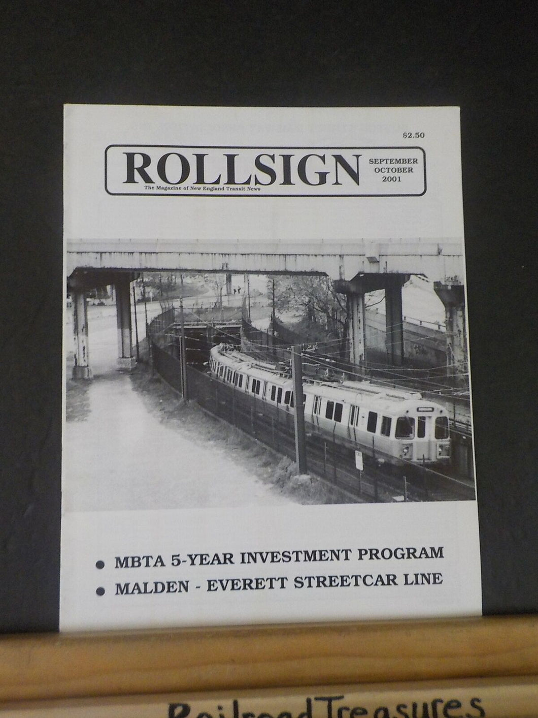 Rollsign Magazine of New England Transit News 2001 September October MBTA 5 year