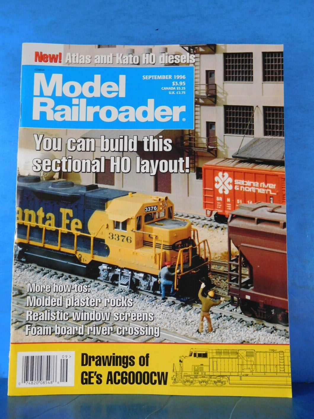 Model Railroader Magazine 1996 September Molded plster rocks Window screens Foam