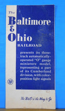 Baltimore & Ohio Railroad Presents Three Track Automatic O Gauge Miniature Model