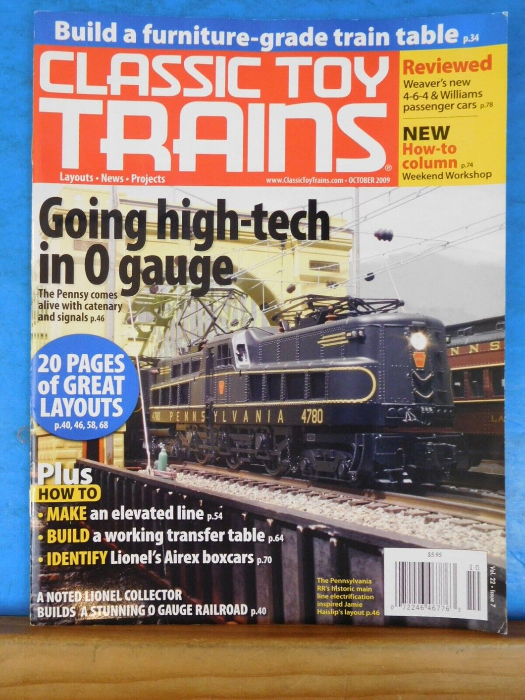 Classic Toy Trains 2009 October High-tech in O gauge Build a furniture grade tra