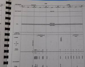 Norfolk Southern Lake Division 2001 Engineering Systems Data Spiral Bound