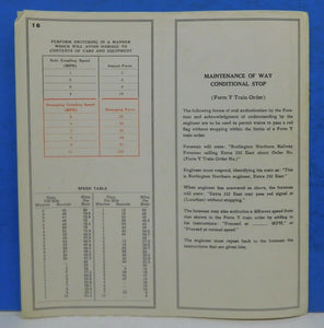 Burlington Northern employee timetable #7 1973 Portland Region BN ETT