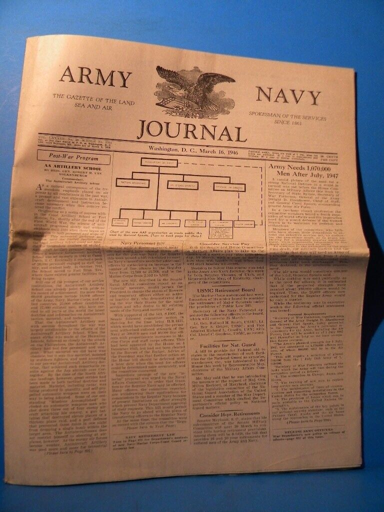 Army & Navy Journal 1946 March 16 1946 Vol 83 No 29