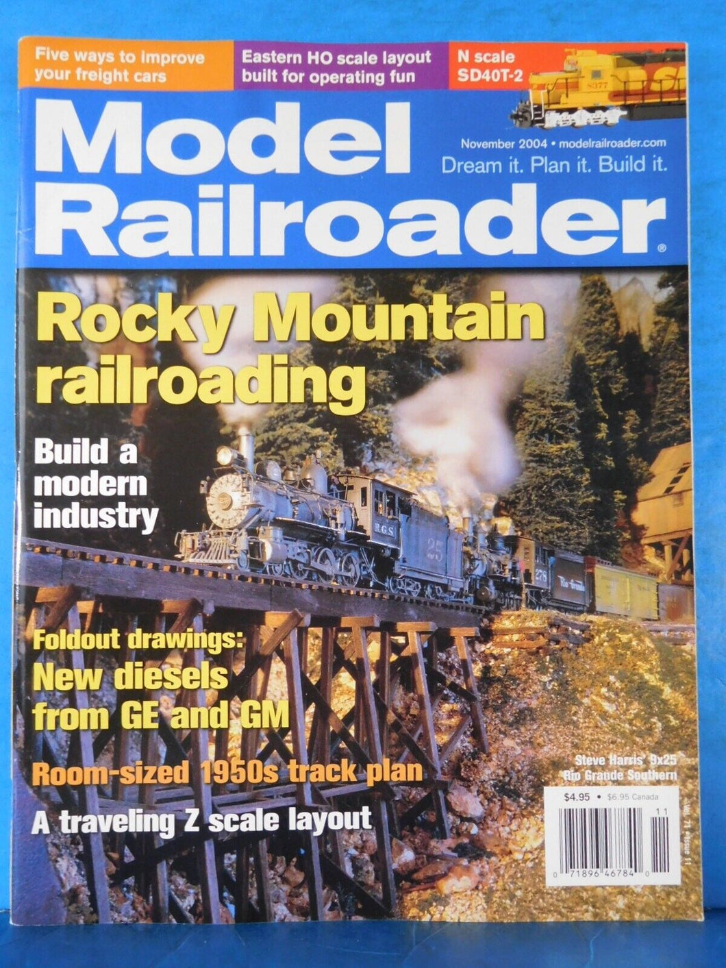 Model Railroader Magazine 2004 November Rocky Mountain RRing Modern Industry