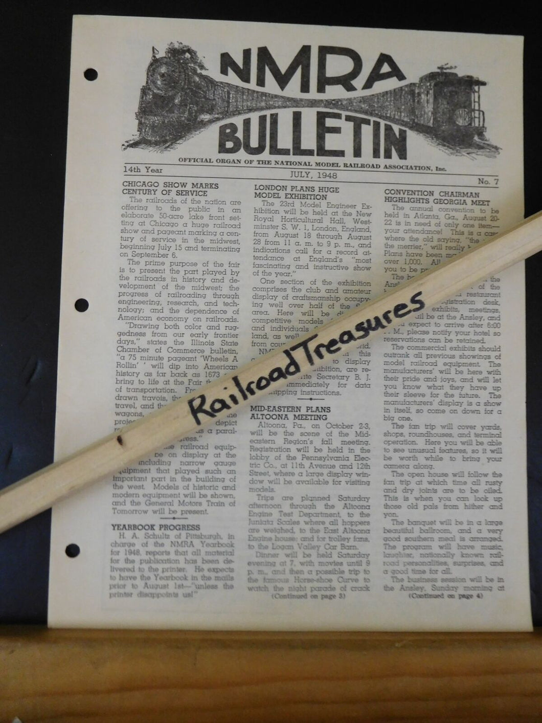 NMRA Bulletin 1948 July #7 of 14th Year London plans huge model exhibition