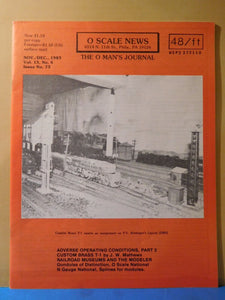 O Scale News #73 1983 November December Adverse operating conditions pt 2 Custom