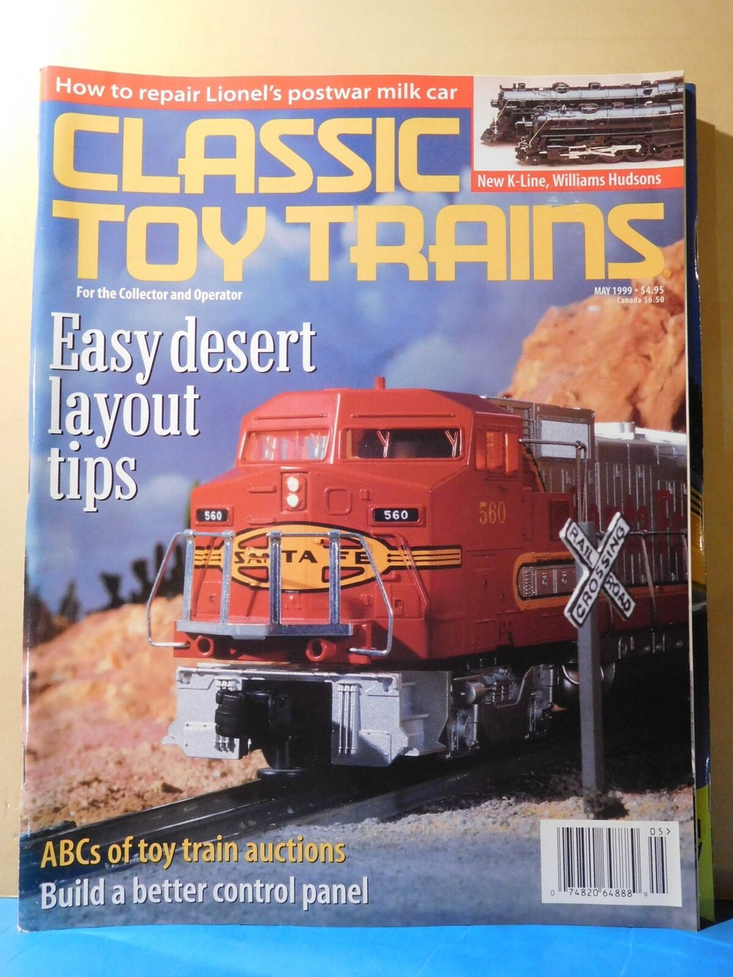 Classic Toy Trains 1999 May Desert Layout tips Better control panel Lionel Ameri