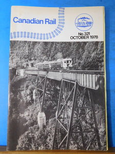 Canadian Rail #321 1978 October Canadian Railroad Historical Society