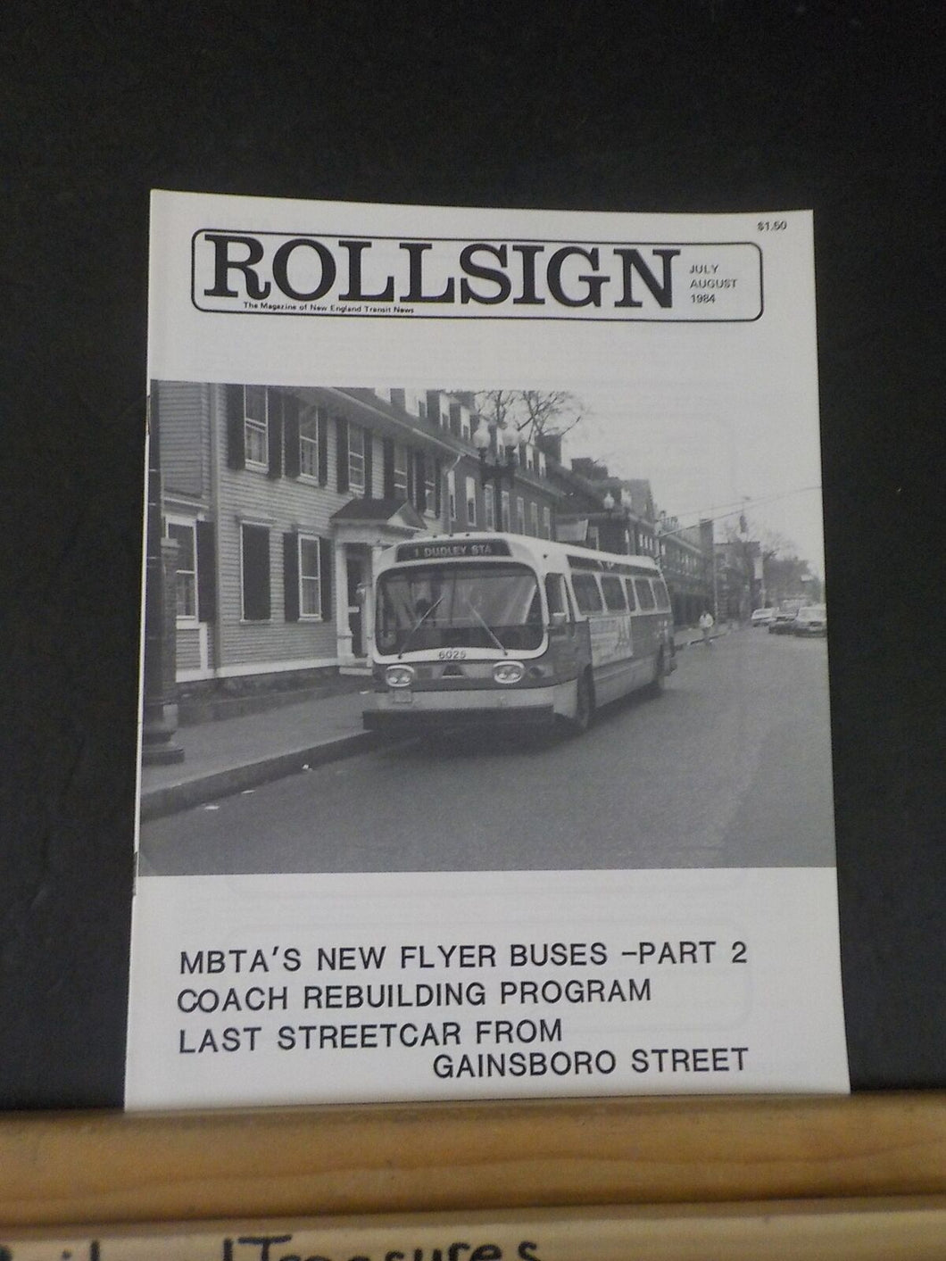 Rollsign Magazine of New England Transit News 1984 July August MBTA Flyer buses
