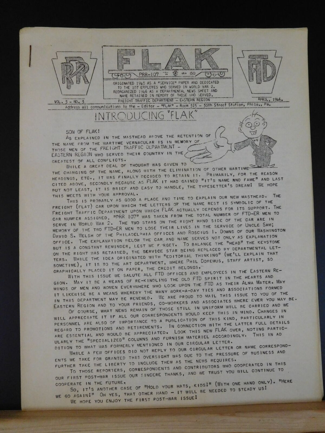 Flak PRR Vol. 3 No. 3 April 1946 Freight Traffic Department