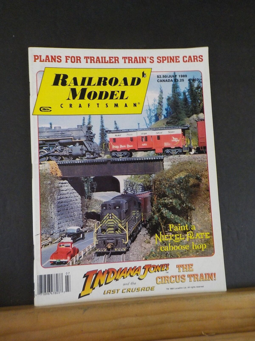 Railroad Model Craftsman Magazine 1989 July Indiana Jones Last crusade Circus Tr