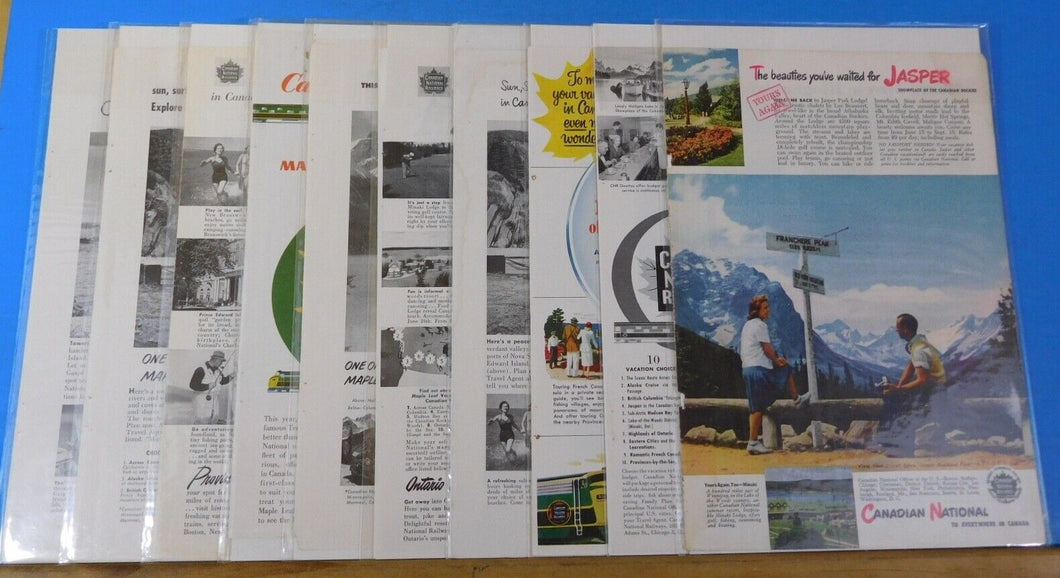 Ads Canadian National Railway #3 Advertisements from various magazines (10)