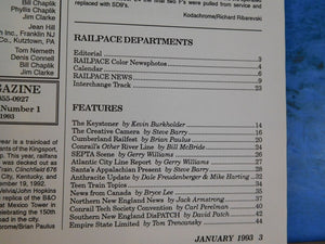 Rail Pace News Magazine 1993 January Railpace Clinchfield Challenger