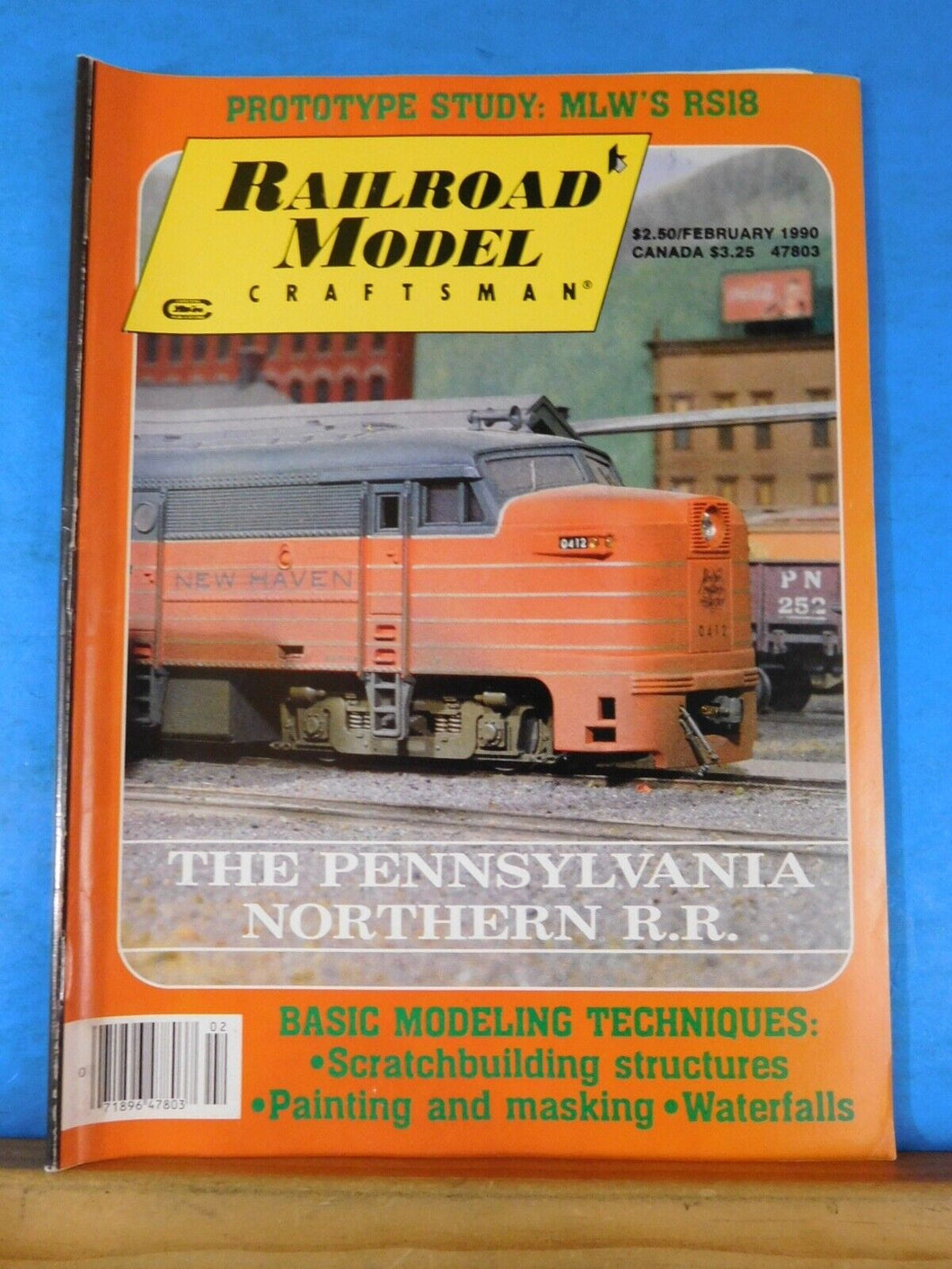 Railroad Model Craftsman Magazine 1990 February MLW RS18 Scratchbuilding structu