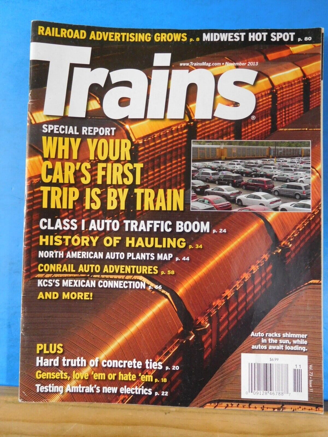 Trains Magazine 2013 November History of hauling Concrete ties