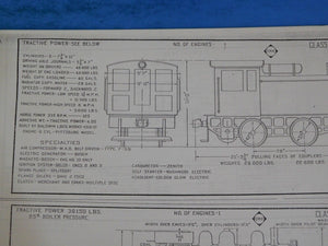 Erie Steam Locomotive Diagrams Oversize