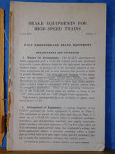 ICS Brake Equipment for High Speed Trains #5464 Edition 1 1947 NO BACK COVER