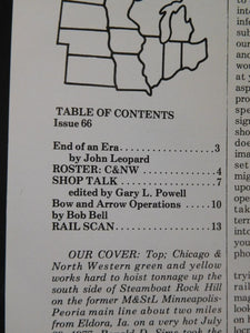 Midwestern Rails 1981 March Vol.7 No.3 Issue #66 C&NW Roster Bow and Arrow opera