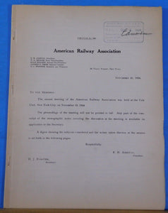 American Railway Association Annual Meeting Proceedings 1924 Soft Cover