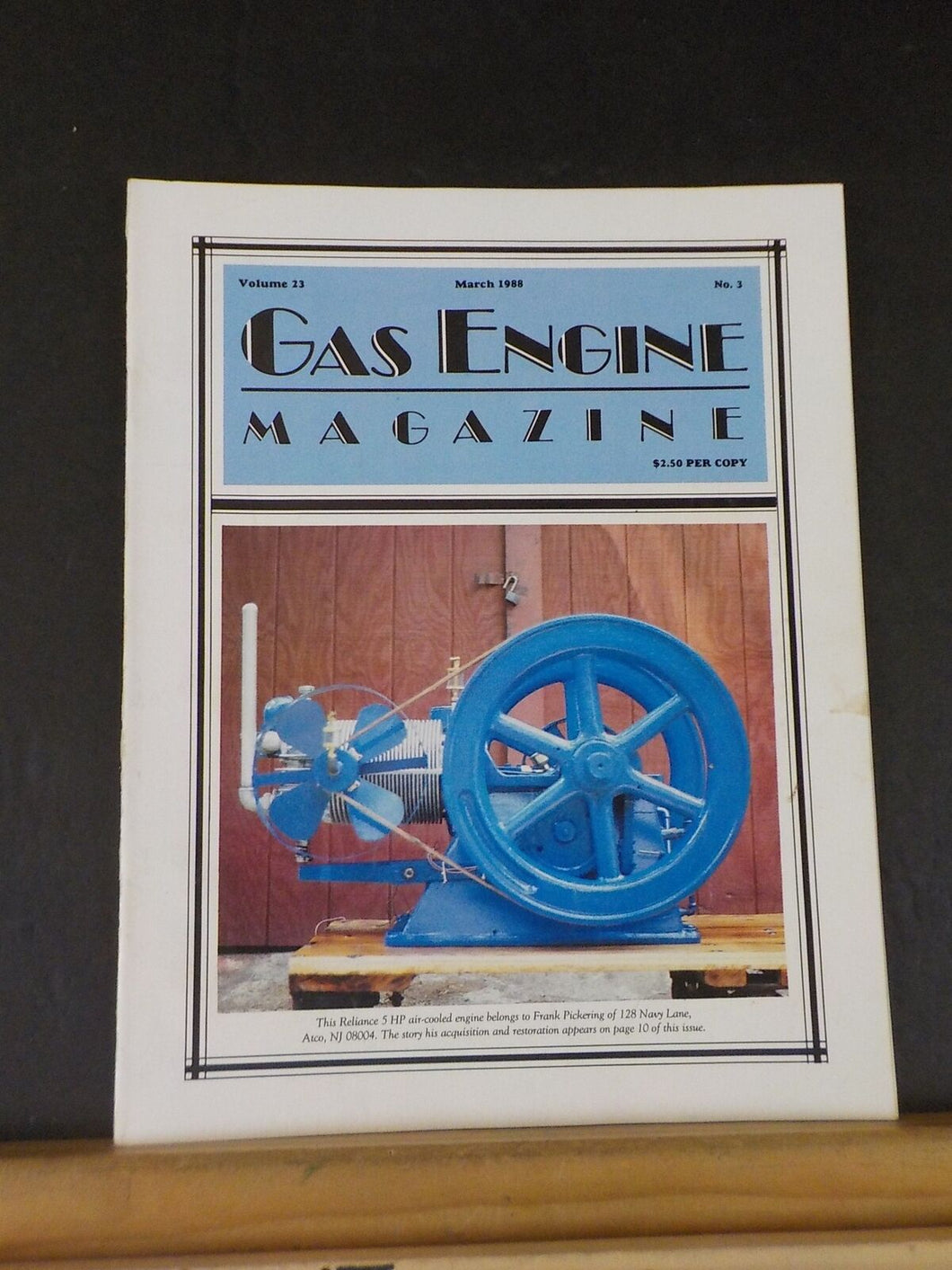 Gas Engine Magazine 1988 March Reliance 5 HP Air-Cooled Engine