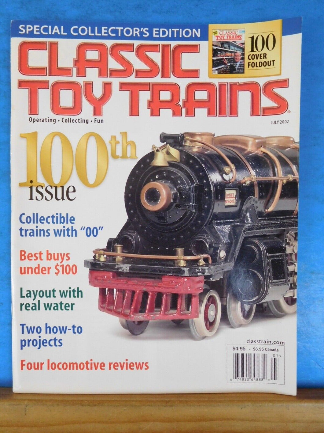 Classic Toy Trains 2002 July Collectible OO Trains Layout with real water 4 loco