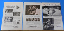 Ads Pullman Company Lot #7 Advertisements from various magazines (10)
