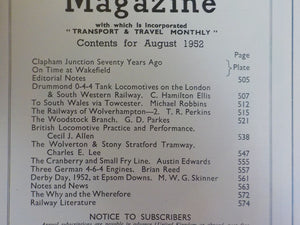 Railway Magazine 1952 August Drummond 0-4-4 Tank Locomotives on the London & Sou