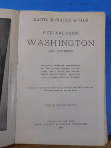 Pictorial guide to Washington and environs Rand McNally 1901 Railroad Ads