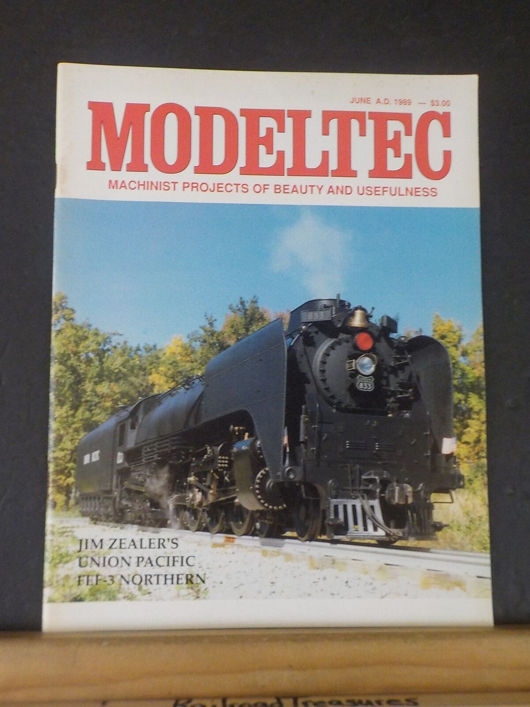 Modeltec 1989 June Magazine Union Pacific FEF-3 Northern V&S Motor Coach #15 Stm