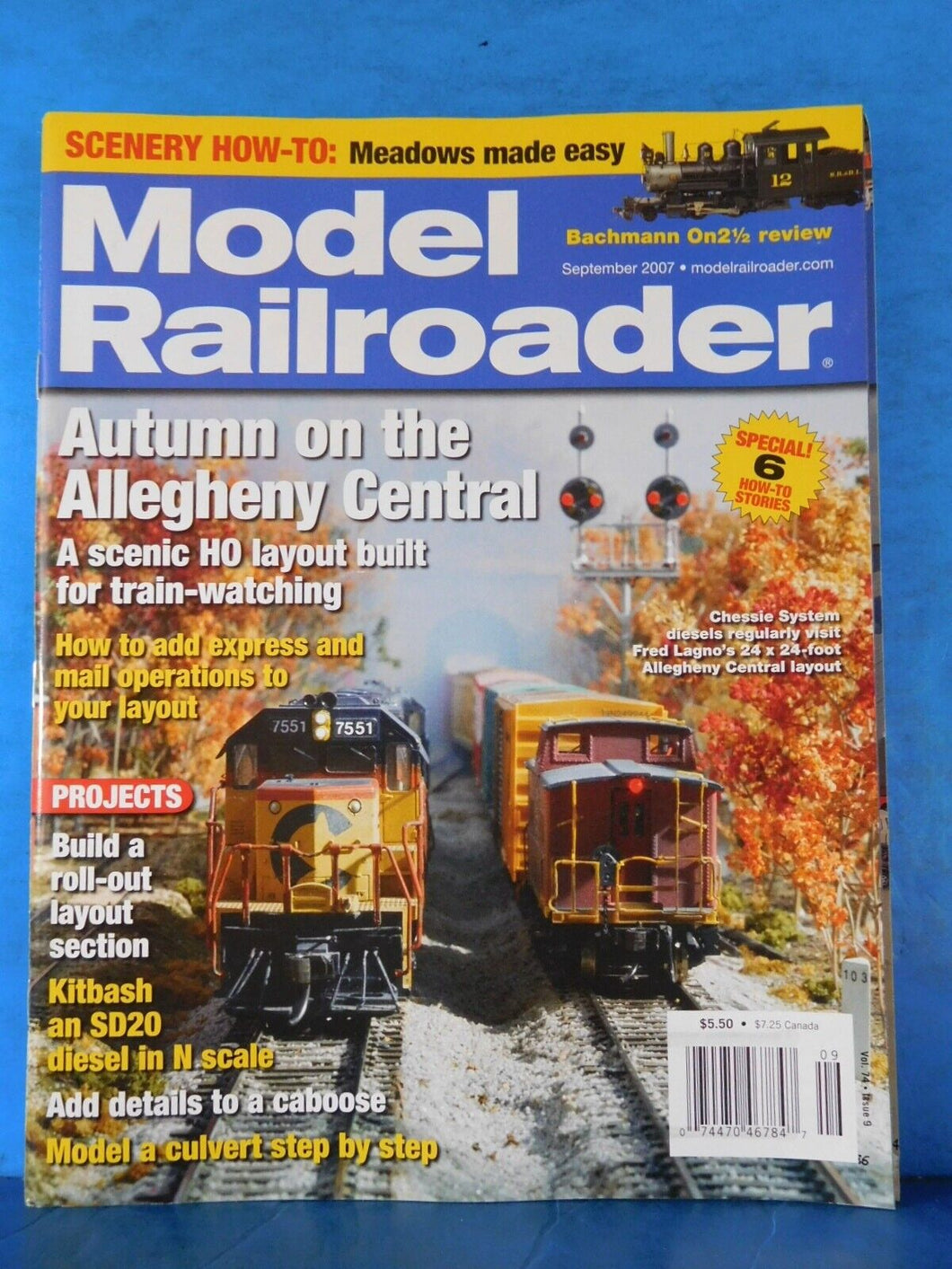 Model Railroader Magazine 2007 September Add details to a caboose Build culvert