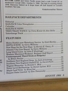 Rail Pace News Magazine 1991 August Railpace Metro North Waterbury Service New H