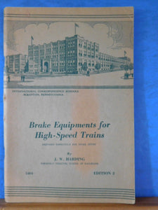 ICS Brake Equipment for High Speed Trains #5464 Edition 2 1949