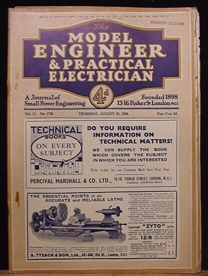 Model Engineer & Practical Electrician #1738 August 30 1934