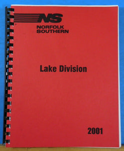 Norfolk Southern Lake Division 2001 Engineering Systems Data Spiral Bound