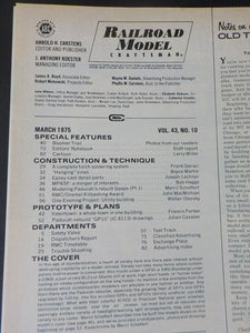 Railroad Model Craftsman Magazine 1975 March RMC Soldering system Vines Epoxy ca