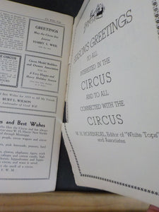 White Tops Circus Magazine 1938 December January Christmas The Clarke Family