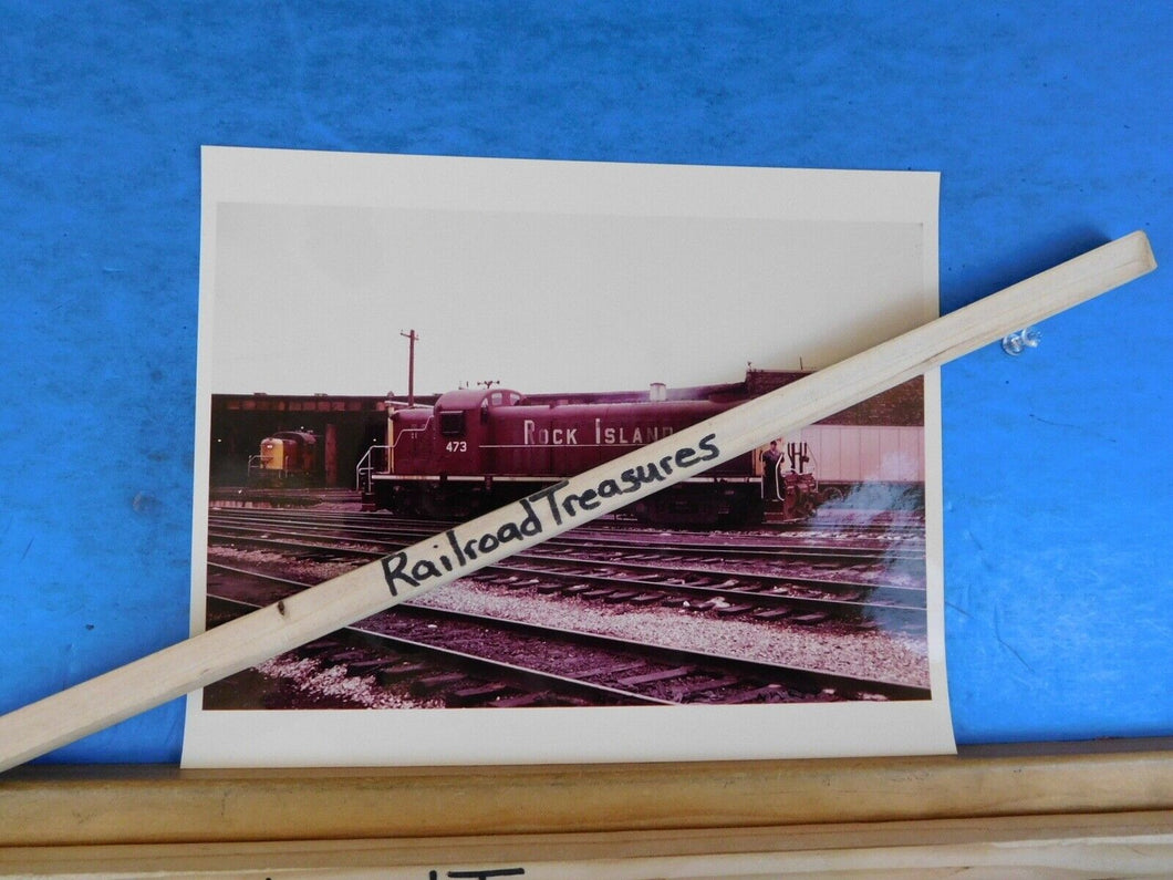 Photo Rock Island Railroad Locomotive #473 8 X 10 Color Chicago IL 1965