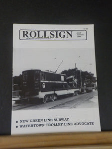 Rollsign Magazine of New England Transit News 1988 July August Green Line subway